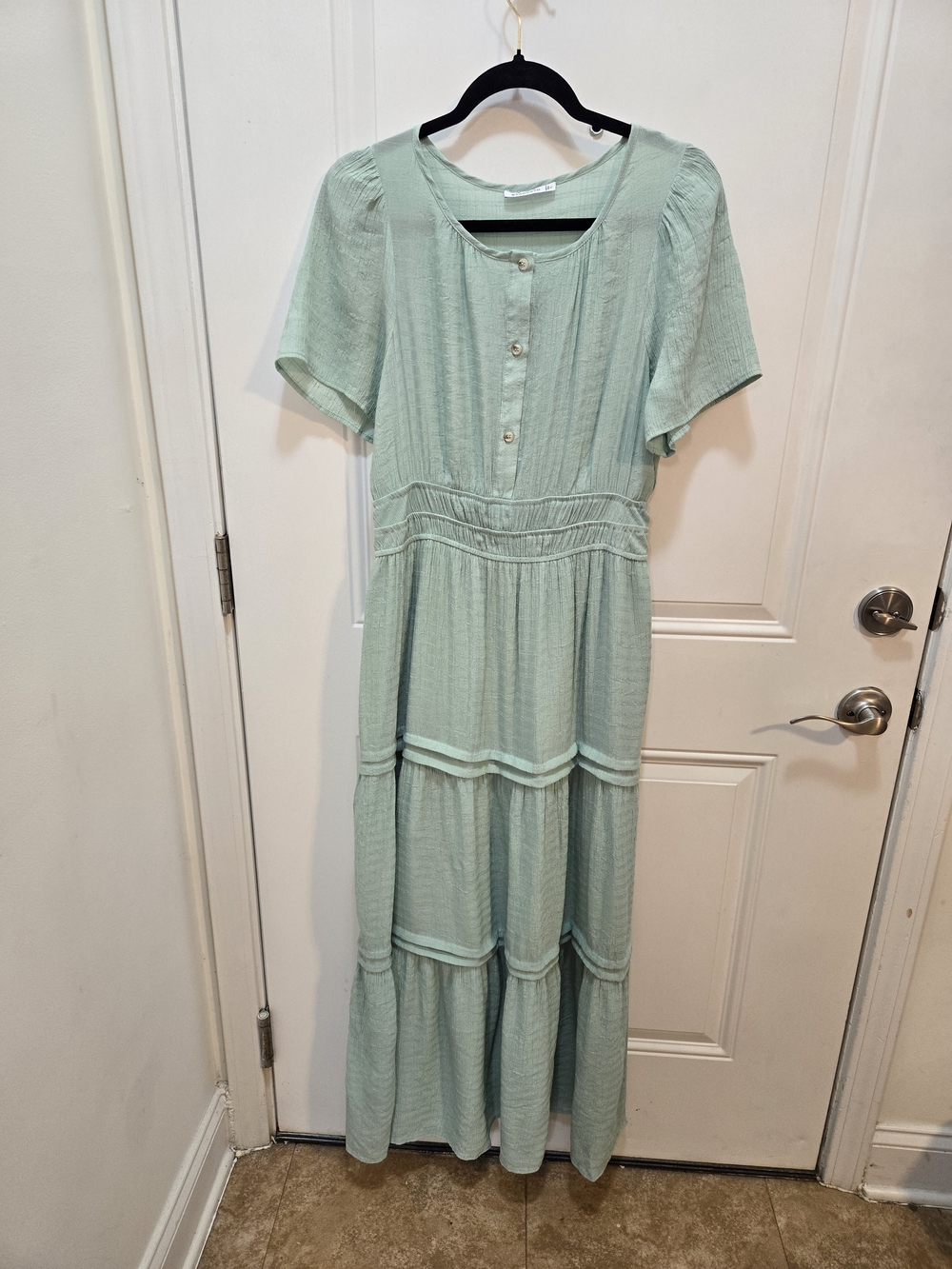 Staccato Soft Mint Tiered Maxi Dress